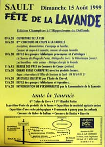 Fête de la lavande affiche 1999